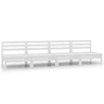 vidaXL Sofás de centro p jardim 4 pcs madeira de pinho maciça branco