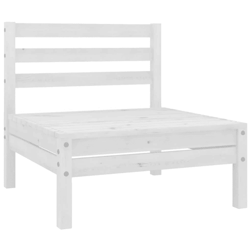 vidaXL Sofás de centro p jardim 4 pcs madeira de pinho maciça branco
