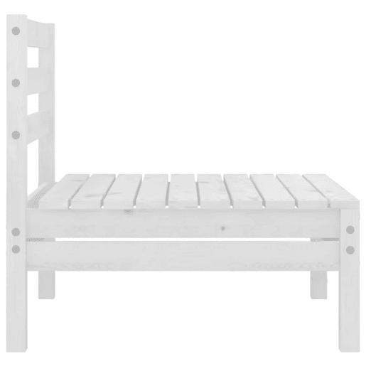 vidaXL Sofás de centro p jardim 4 pcs madeira de pinho maciça branco