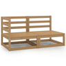 vidaXL 2 pcs conjunto lounge de jardim pinho maciço castanho mel