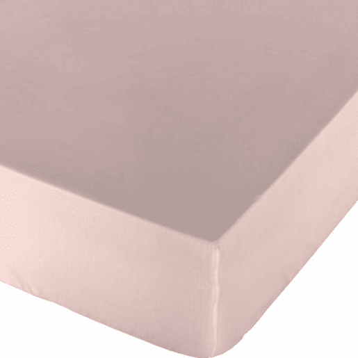 Lençol de baixo ajustável Naturals Cor de Rosa Cama de 135 (135 x 190 cm)