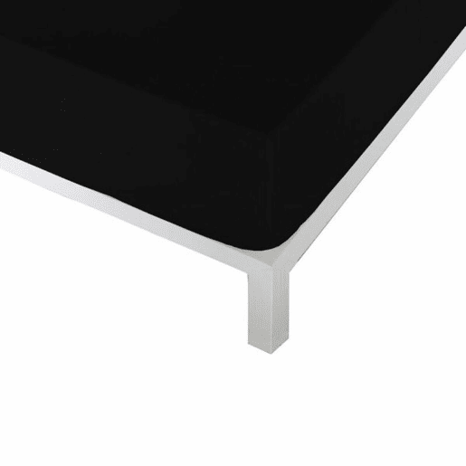 Lençol de baixo ajustável Naturals Preto Cama de 150 (150 x 190 cm)