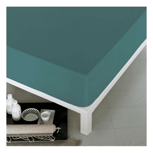 Lençol de baixo ajustável Naturals Verde Cama de 150 (150 x 190200 cm)