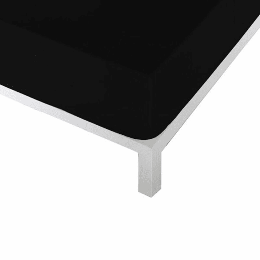 Lençol de baixo ajustável Naturals Preto Cama de 105 (105 x 190 cm)