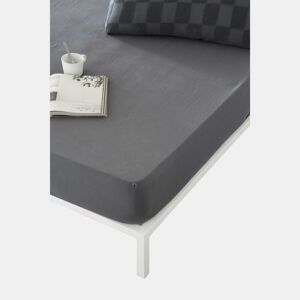 Lençol de baixo ajustável Naturals ELBA Cinzento escuro 135 x 200 (Casal)