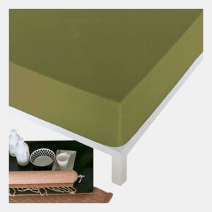 Lençol de baixo ajustável Naturals Verde Cama de 105 (105 x 190 cm) - Cama de 135 (135 x 190 cm)