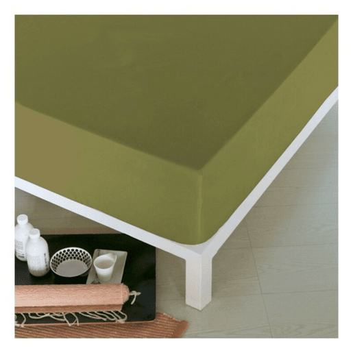 Lençol de baixo ajustável Naturals Verde Cama de 135 (135 x 190 cm) - Cama de 150 (150 x 190200 cm)