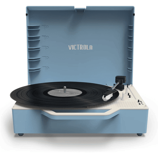 Leitor de discos vintage com um toque moderno Victrola Re-Spin três velocidades de reprodução: 33 13, 45 e 78 RPM