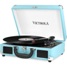 Gira-discos portátil com Bluetooth e colunas Victrola Journey três velocidades de reprodução 33 13, 45 e 78 RPM