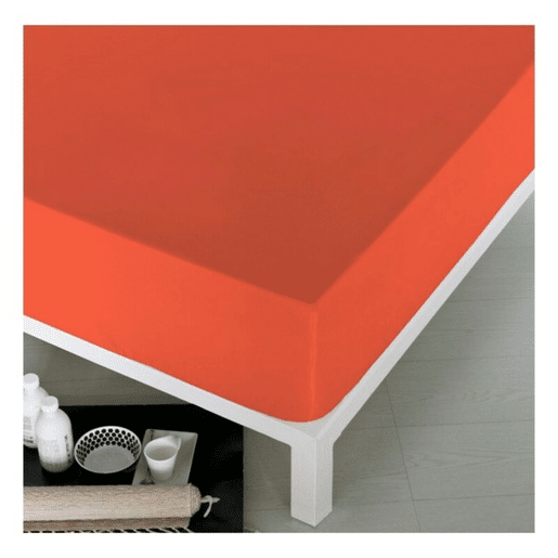 Lençol de baixo ajustável Naturals Laranja Cama de 135 (135 x 190 cm) - Cama de 90: 90 x 190200 cm