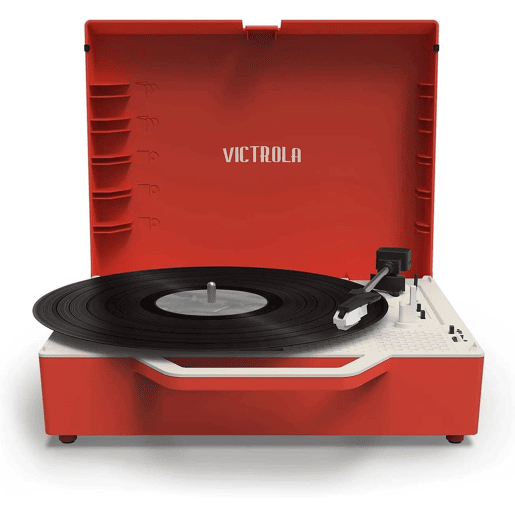 Leitor de discos vintage com um toque moderno Victrola Re-Spin três velocidades de reprodução: 33 13, 45 e 78 RPM