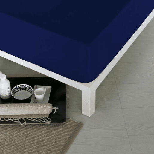 Lençol de baixo ajustável Naturals Azul Cama de 150 (150 x 190 cm)