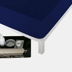 Lençol de baixo ajustável Naturals Azul Cama de 150 (150 x 190 cm)