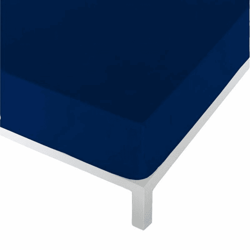 Lençol de baixo ajustável Naturals Azul Cama de 90 (90 x 190 cm)
