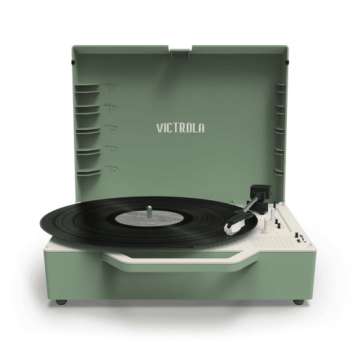 Leitor de discos vintage com um toque moderno Victrola Re-Spin três velocidades de reprodução: 33 13, 45 e 78 RPM