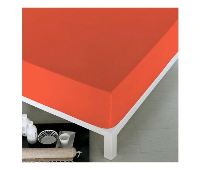 Sábana bajera ajustable naturals naranja cama de 135 (135 x 190 cm)