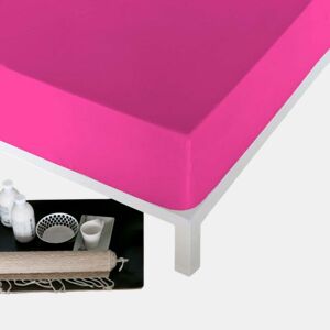 Lençol de baixo ajustável Naturals Fúcsia Cama de 135 (135 x 190 cm)