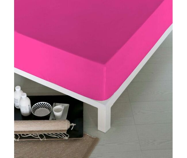 Sábana bajera ajustable naturals fucsia cama de 180 (180 x 190 cm)