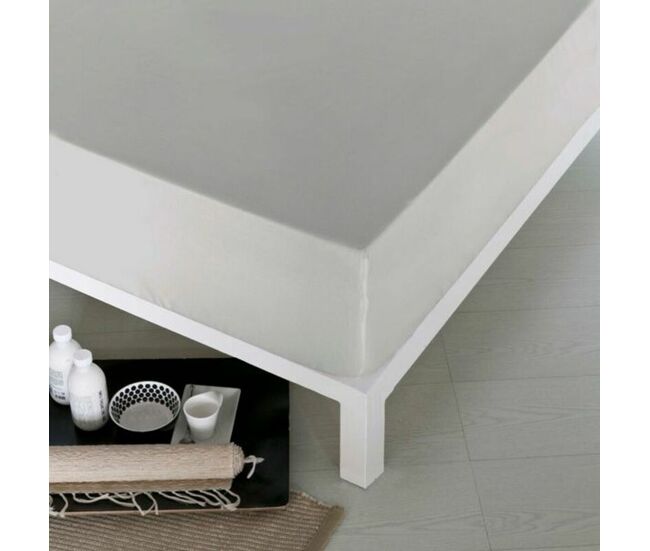 Sábana bajera ajustable naturals gris cama de 150 (150 x 190 cm)