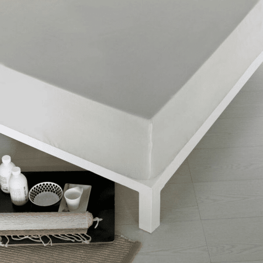 Lençol de baixo ajustável Naturals Cinzento Cama de 180 (180 x 190 cm)
