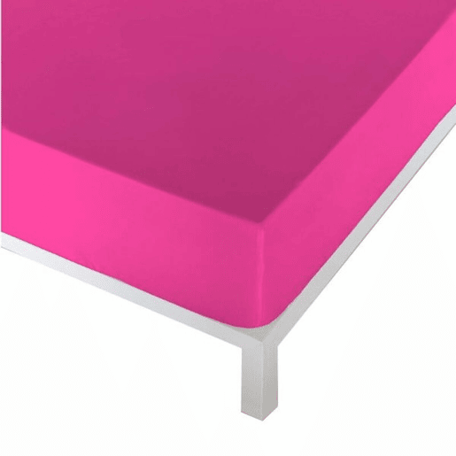 Lençol de baixo ajustável Naturals Fúcsia Cama de 150 (150 x 190 cm)
