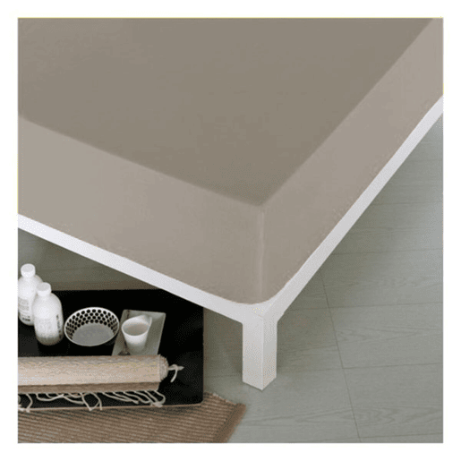 Lençol de baixo ajustável Naturals Bege Cama de 150 (150 x 190200 cm)