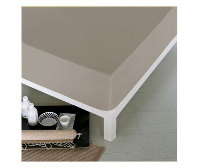 Sábana bajera ajustable naturals beige cama de 150 (150 x 190/200 cm)