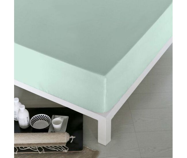 Sábana bajera ajustable naturals verde cama de 180 (180 x 190 cm)