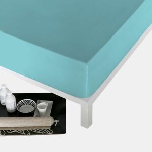 Lençol de baixo ajustável Naturals Turquesa Cama de 90 (90 x 190 cm)