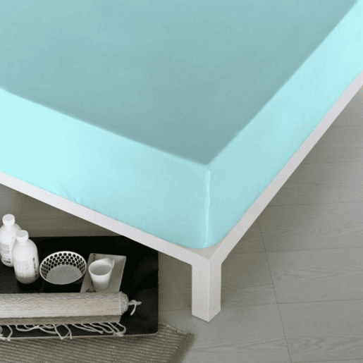 Lençol de baixo ajustável Naturals Azul Cama de 135 (135 x 190 cm)