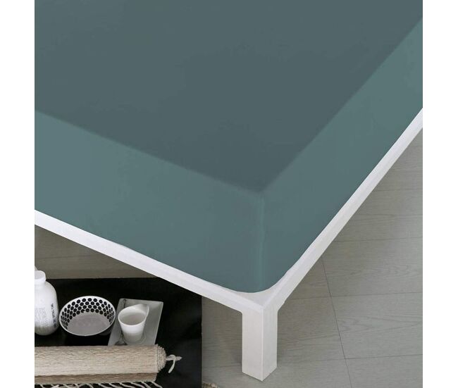 Sábana bajera ajustable naturals verde cama de 105 (105 x 190/200 cm)