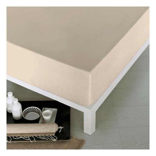 Lençol de baixo ajustável Naturals Bege Cama de 135 (135 x 190 cm)