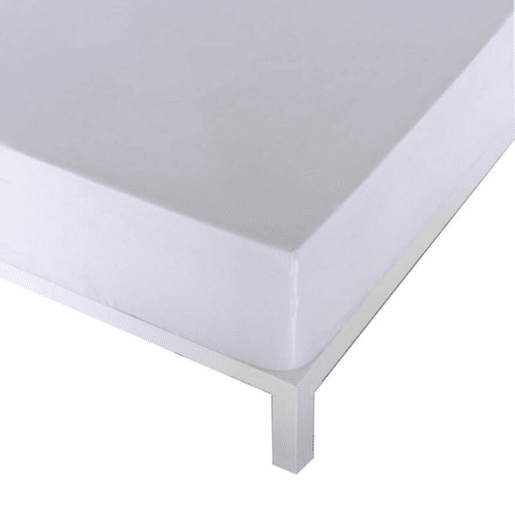 Lençol de baixo ajustável Naturals Branco Cama de 105 (105 x 190 cm)