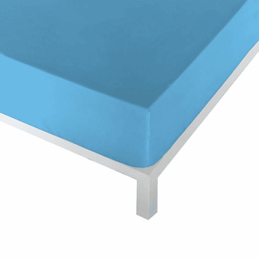 Lençol de baixo ajustável Naturals Azul Cama de 150 (150 x 190 cm)