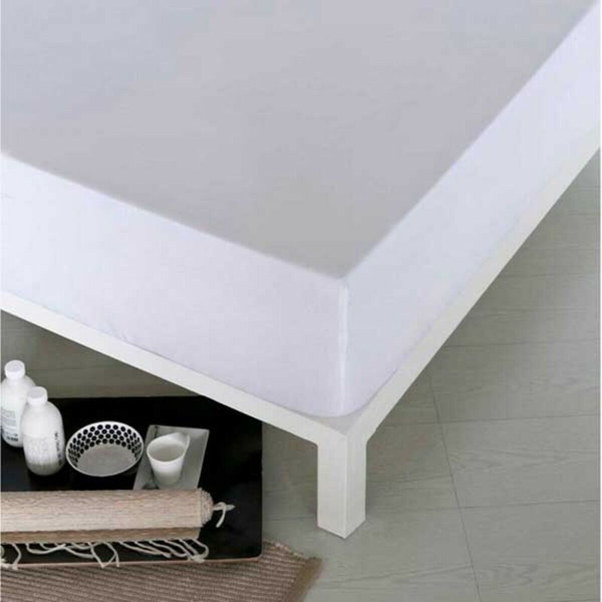 Sábana bajera ajustable naturals cuña blanco 70 x 140 cm