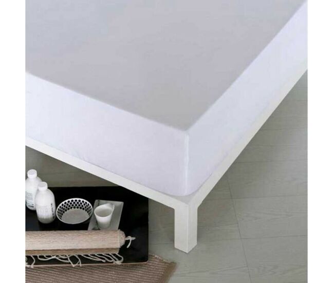 Sábana bajera ajustable naturals cuña blanco 70 x 140 cm