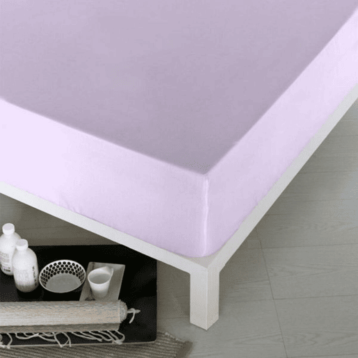 Lençol de baixo ajustável Naturals Violeta Cama de 180 (180 x 190 cm)