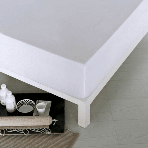 Lençol de baixo ajustável Naturals Branco Cama de 150 (150 x 190 cm)
