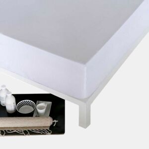 Lençol de baixo ajustável Naturals Branco Cama de 150 (150 x 190 cm)