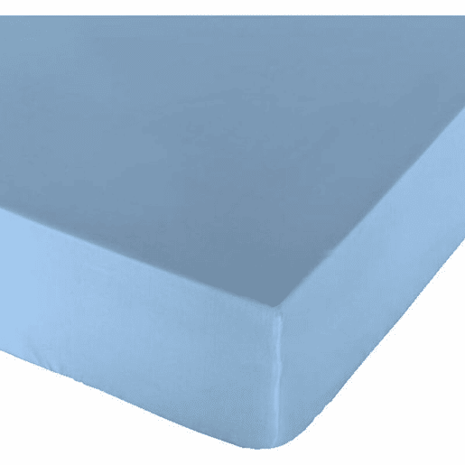 Lençol de baixo ajustável Naturals Azul Cama de 105 (105 x 190 cm)