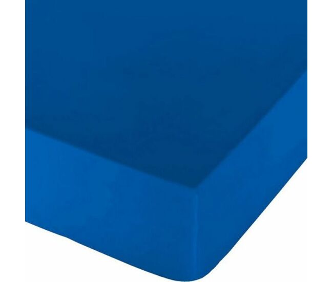 Sábana bajera ajustable naturals azul cama de 105 (105 x 190 cm)
