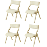 Conjunto de 4 cadeiras dobráveis Bege 48 x 58 x 78 cm SoBuy FST40-Wx4