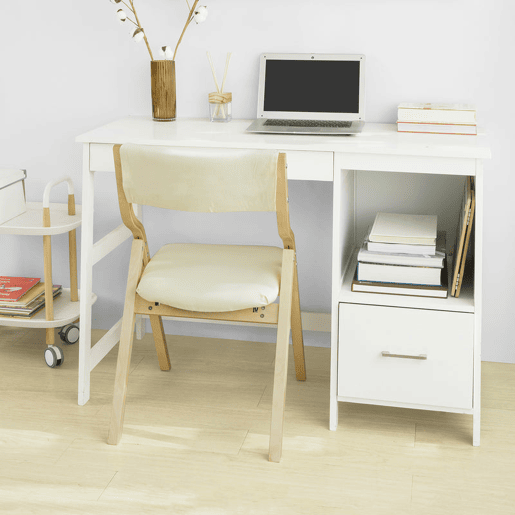 Conjunto de 4 cadeiras dobráveis Bege 48 x 58 x 78 cm SoBuy FST40-Wx4