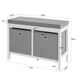 Mueble recibidor Zapatero con Perchero FSR81-HG+FRG282-W SoBuy Mueble recibidor Zapatero con Perchero FSR81-HG+FRG282-W SoBuy Blanco