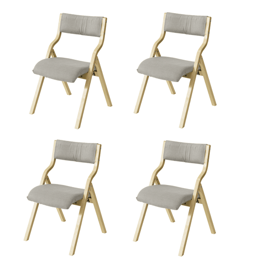 Conjunto de 4 cadeiras dobráveis 48 x 58 x 78 cm Cinzento SoBuy FST40-HGx4