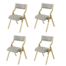 Conjunto de 4 cadeiras dobráveis 48 x 58 x 78 cm Cinzento SoBuy FST40-HGx4