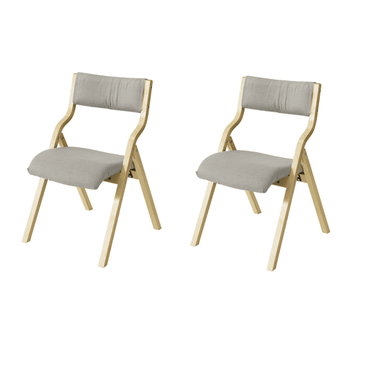 Conjunto de 2 cadeiras dobráveis Cinzento 48 x 58 x 78 cm SoBuy FST40-HGx2
