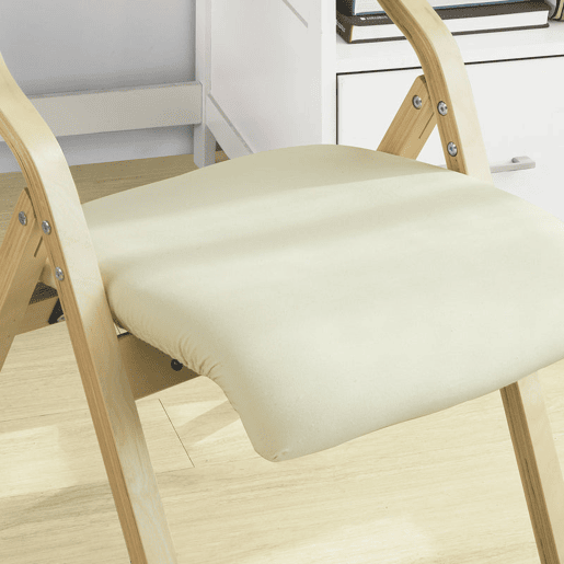 SoBuy Conjunto de 2 cadeiras dobráveis Bege 48 x 58 x 78 cm FST40-Wx2