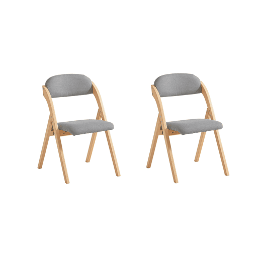 Conjunto de 2 cadeiras dobráveis de madeira com assento e encosto estofados 47 x 57 x 79 cm SoBuy FST92-Nx2