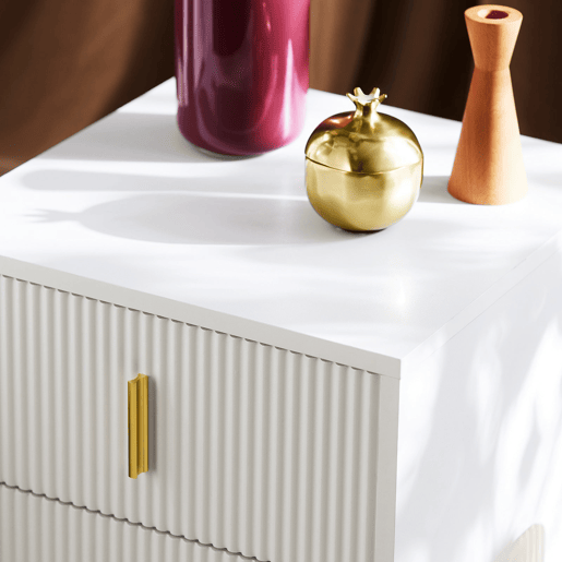 Conjunto de 2 mesas de apoio com 2 gavetas 40 x 40 x 47 cm SoBuy FBT115-Wx2